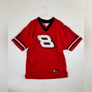VTG Dale Earnhardt Jr #8 Budweiser Football Jersey NASCAR Chase Authentic Large